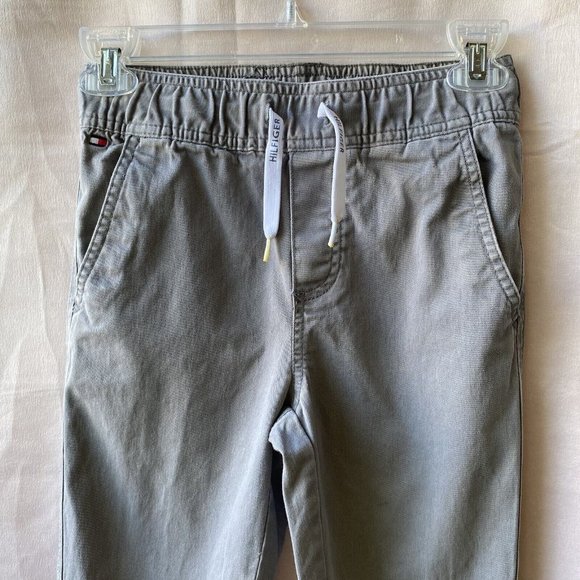 Tommy Hilfinger Jogger Drawstring Waist Pants Boy Small (8-10) Gray W/Pockets - Picture 8 of 16